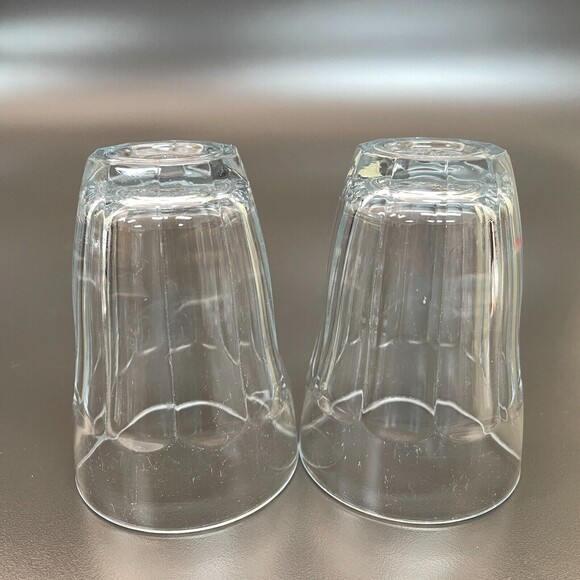 Palaks Pasabahce Rocks Glasses Clear Glass Panels 4 1/8" High Turkey Lot of 2 - Picture 6 of 7